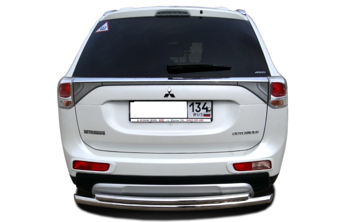 Защита заднего бампера двойная d60/42 для Mitsubishi Outlander 2014, MSO.14.16, Россия