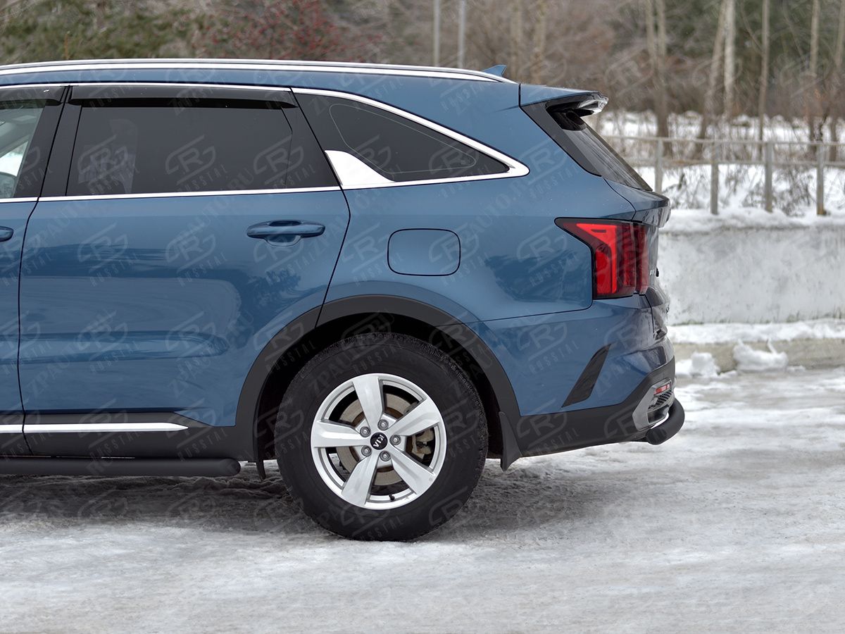 KIA SORENTO 2020- Защита заднего бампера d57 дуга black KSORZ-004021CH