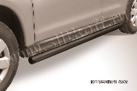 Защита порогов d76 труба черная Mitsubishi ASX (2010-2013) , Slitkoff, арт. MAS008B