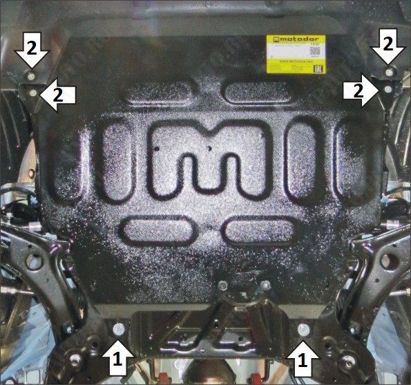 Защита стальная Мотодор (Двигатель, Коробка переключения передач), 2 мм, сталь для Haval Jolion 2021- арт. 73101