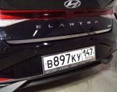 Накладка на крышку багажника (лист зеркальный) для автомобиля Hyundai Elantra 2020- TCC Тюнинг арт. HYUNELA21-09