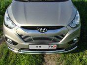 Защита передняя нижняя 50,8/50,8 мм для автомобиля Hyundai ix35 2010-2015, TCC Тюнинг HYUNIX35-01