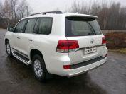 Защита задняя (овальная) 75х42 мм для автомобиля Toyota Land Cruiser 200 2015- (кроме EXECUTIVE), TCC Тюнинг TOYLC20015-17