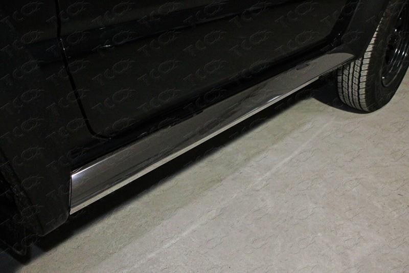 Накладки на пластиковый внешний порог (лист зеркальный) 2шт для автомобиля Suzuki Jimny 2019- TCC Тюнинг арт. SUZJIM19-05