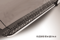 Защита порогов d42 с листом усиленная Suzuki SX-4 (2013-2016) Black Edition, Slitkoff, арт. SSX4-14-006BE