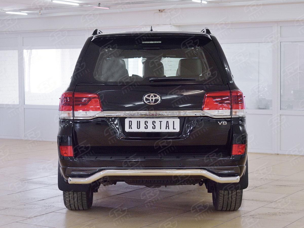 Защита заднего бампера d57 волна Toyota LC 200 Executive 2016, Slitkoff TLCZ-002561