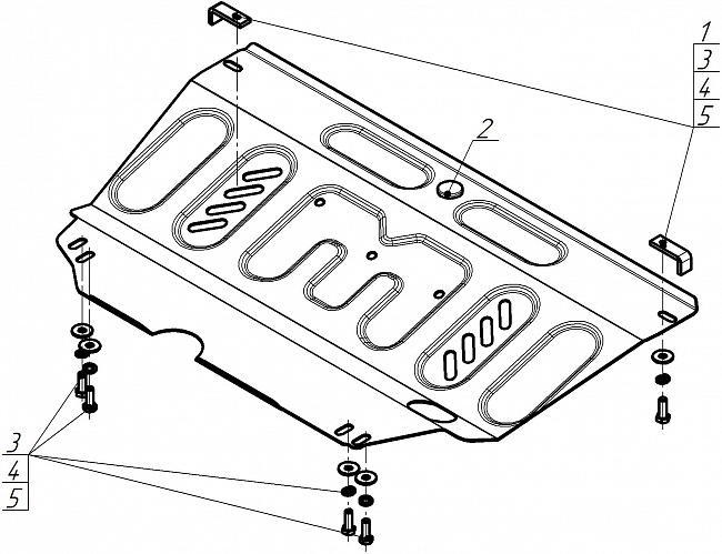 Ковер багажный модельный высокий борт для Peugeot 107 2005-, Элерон 71603