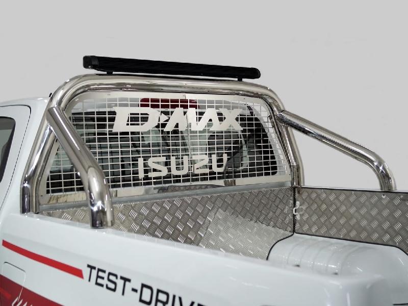 Защита кузова и заднего стекла 76,1 мм со светодиодной фарой для автомобиля Isuzu D-MAX 3.0D 2019-,TCC Тюнинг ,арт. ISDMAX19-30