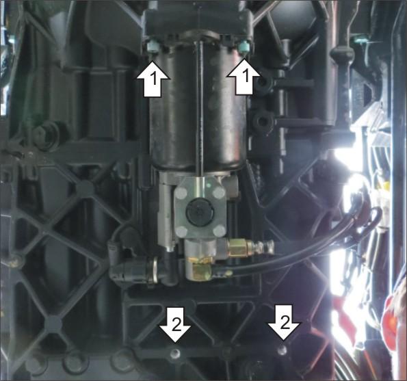 Защиты Грузовые Motodor (Пневмогидроусилитель), 3 мм, Сталь оцинкованная для MAN TGS 2007- арт. 24803