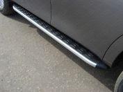 Пороги алюминиевые с пластиковой накладкой (1920 из 2-х мест) для автомобиля Nissan Patrol 2014-, TCC Тюнинг NISPATR14-11AL