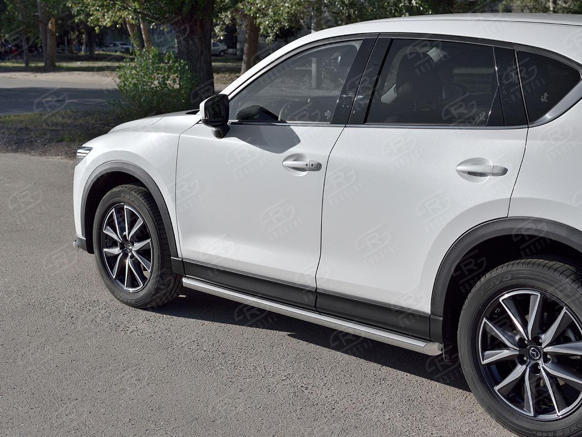 Пороги труба d57 вариант 1 Mazda CX-5 2017, Русталь M5T-0027981, Slitkoff