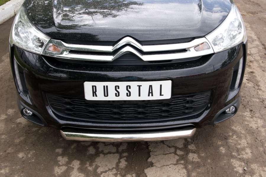 Защита переднего бампера d57 для Citroen C4 Aircross 2012, Slitkoff C4Z-000551
