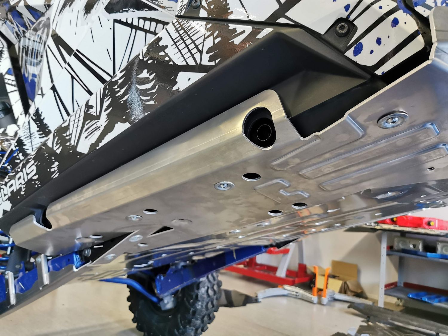 Защита днища для POLARIS RZR PRO XP 2019 -, алюминий 4 мм, STORM, арт. 4885