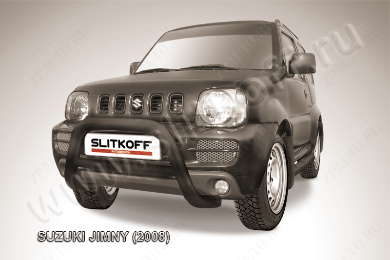 Кенгурятник d76 низкий черный Suzuki Jimny (1998-2019) , Slitkoff, арт. SJ002B