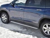 Пороги труба d42 с листом вариант 1 на Honda Pilot III 2015, Slitkoff HPL-0029211