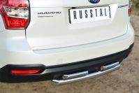 Защита заднего бампера d63/42х2 для Subaru Forester 2013, Руссталь SUFT-001604