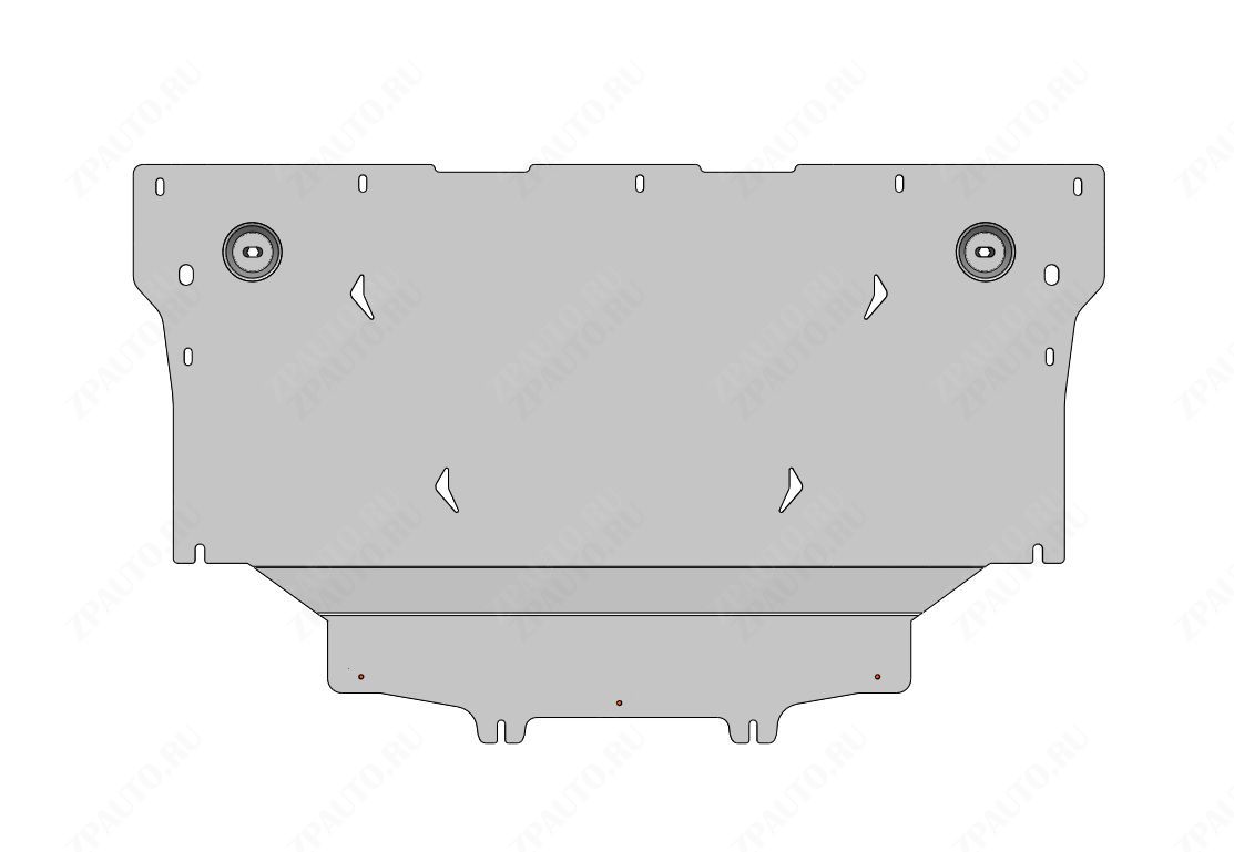 12.11ABC ЗАЩИТА КАРТЕРА ДВИГАТЕЛЯ И КПП MAZDA CX50 V-ВСЕ (2021-) (АЛЮМИНИЙ 4 ММ)