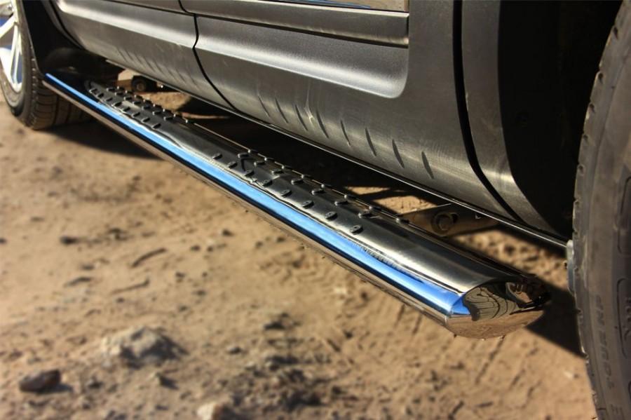 Пороги труба d120x60 с проступью для Ford Explorer 2012, Slitkoff FEO-001314