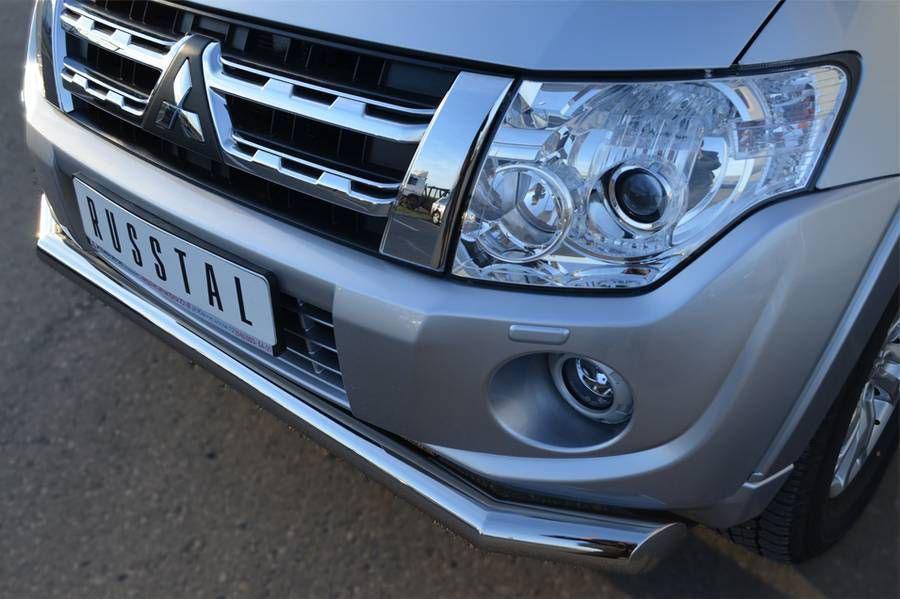 Защита переднего бампера d76 для Mitsubishi Pajero 4 2012, Slitkoff MP4Z-001036
