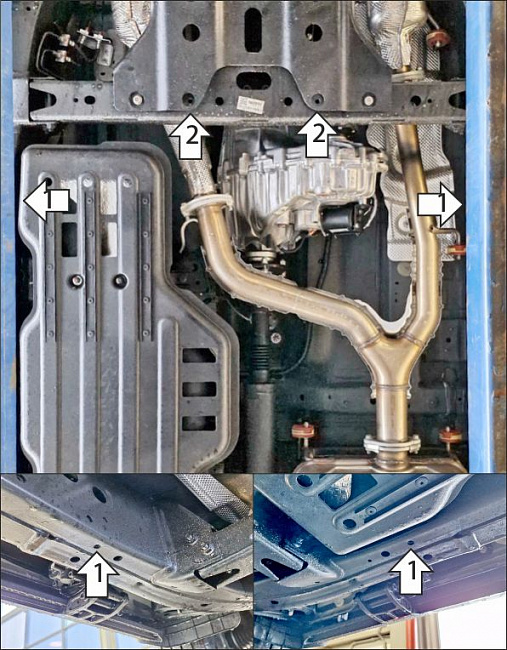 Защита стальная Мотодор (Раздаточная коробка), 2 мм,  TANK 700  2024- арт. 73122