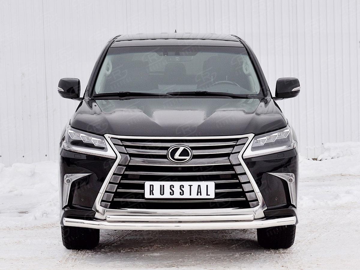 Защита переднего бампера d57/42 Lexus LX570/LX450d 2015, Slitkoff LLX4Z-002513