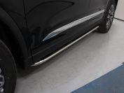 Пороги овальные гнутые с накладкой 75х42 мм для автомобиля Chery Tiggo 8 2020 TCC Тюнинг арт. CHERTIG820-23