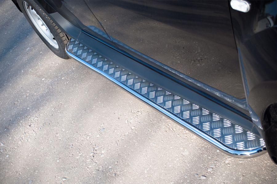 Пороги труба d42 с листом для Renault Duster 4x2, Slitkoff RD2L-000442