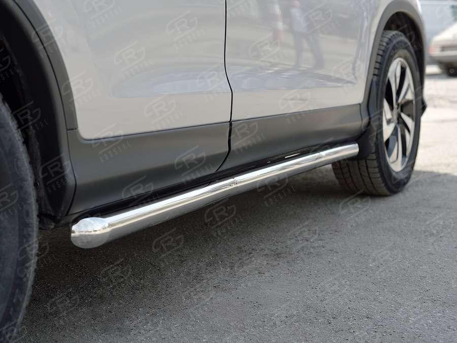 Пороги труба d57 вариант 1 Honda CR-V 2015 2.0, Slitkoff HCRT-0022221