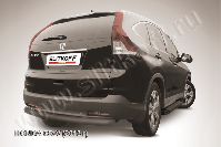 Защита заднего бампера d76 радиусная черная Honda CR-V 2L (2011-2015) , Slitkoff, арт. HCRV13-009B