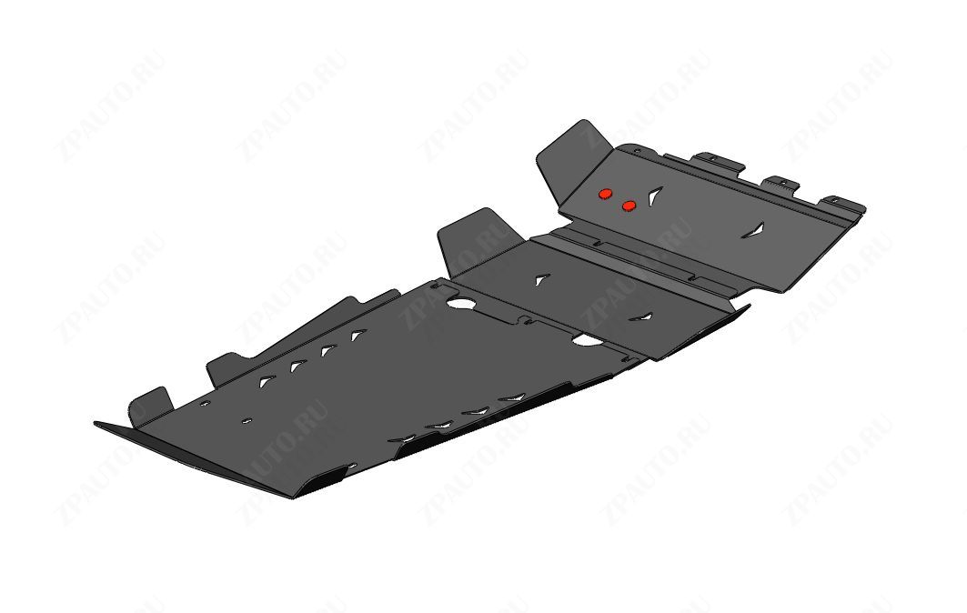 47.05ABC Защита картера ДВС, КПП и РК TANK 700 (2025-) из 3-х час (Алюминий 4мм)