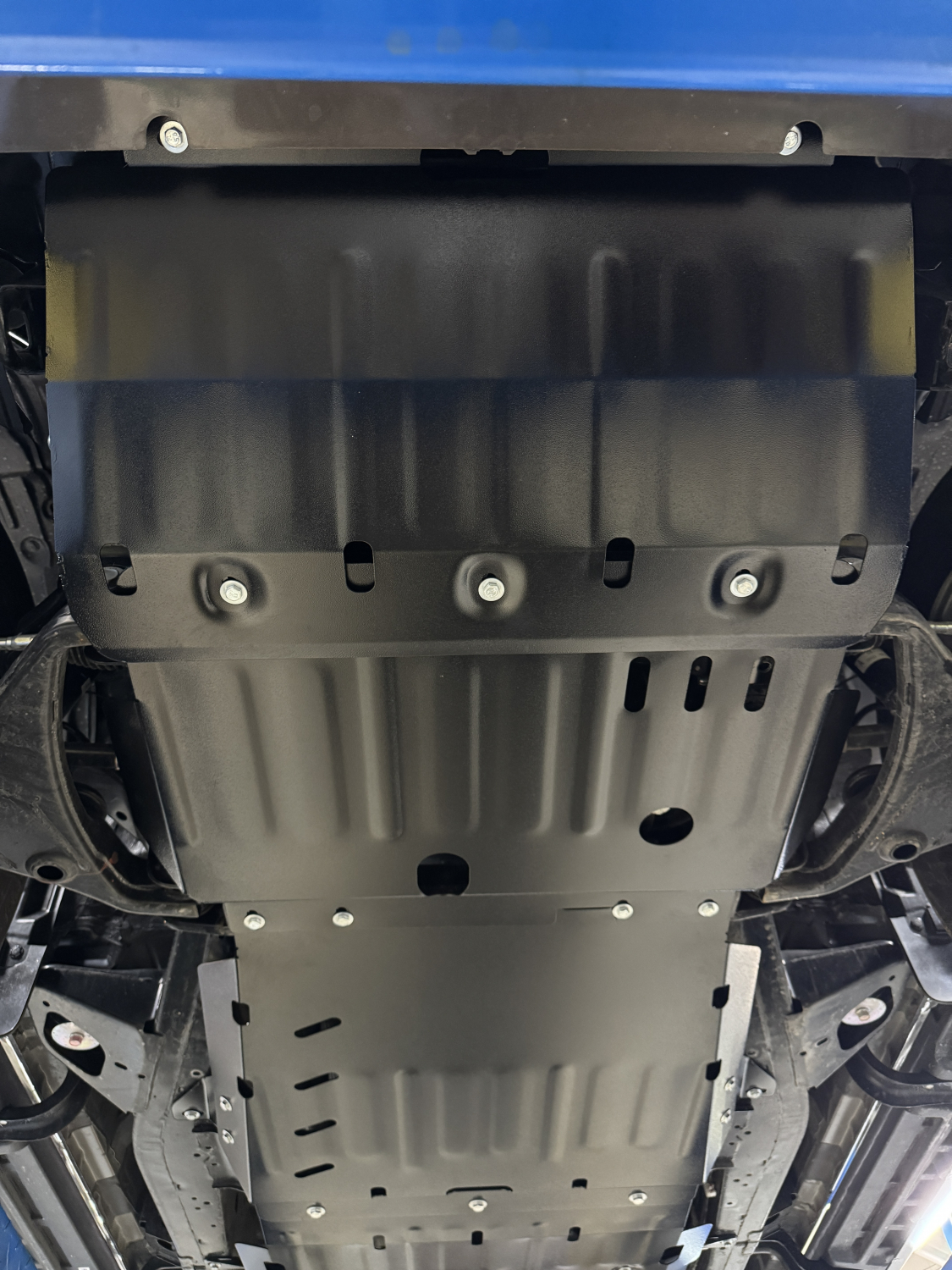 Mitsubishi L200 6G 2023- V-2,4D AT GLS защита радиатора, редуктора переднего моста, АКПП и РК (5 частей), ALFeco, алюминий, 4 мм, арт. ALF1458al