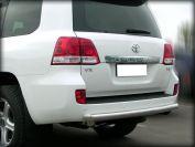 Защита заднего бампера "радиусная" d-76 для автомобиля Toyota Land Cruiser 200 EXECUTIVE LOUNGE 2018-наст.вр., Технотек, арт. LCN18_11EXL