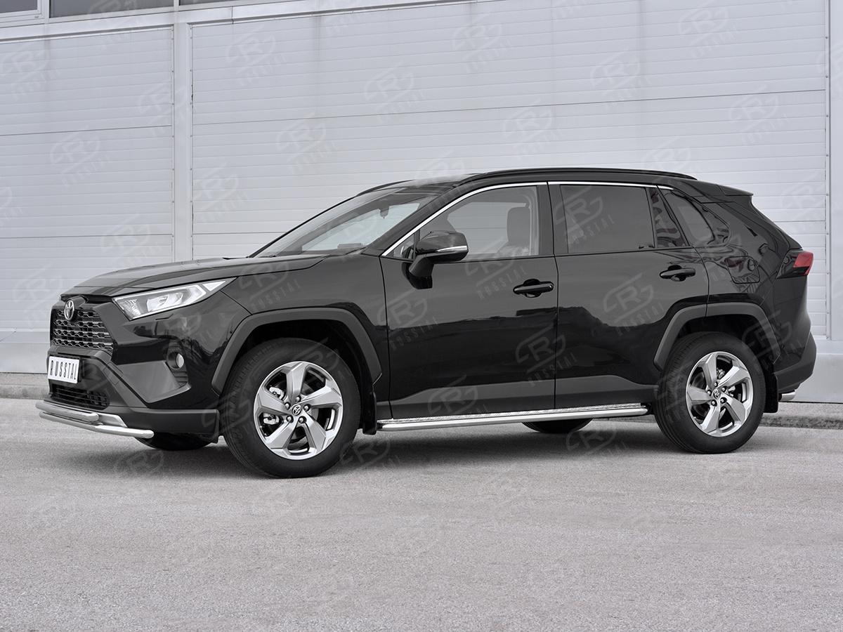 TOYOTA RAV4 2019-  Защита переднего бампера d42 секции-d42 дуга TR4Z-003360, Slitkoff