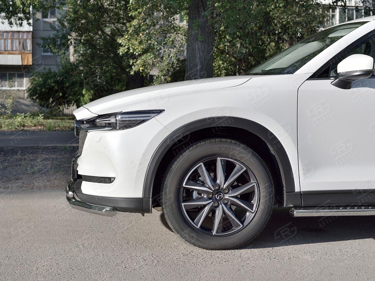 Защита переднего бампера d57/42 Mazda CX-5 2017, Русталь M5Z-002792, Slitkoff