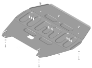 Защита стальная Мотодор (Двигатель, Коробка переключения передач), 2 мм, Сталь для Hyundai Sonata VIII 2020- арт. 71013