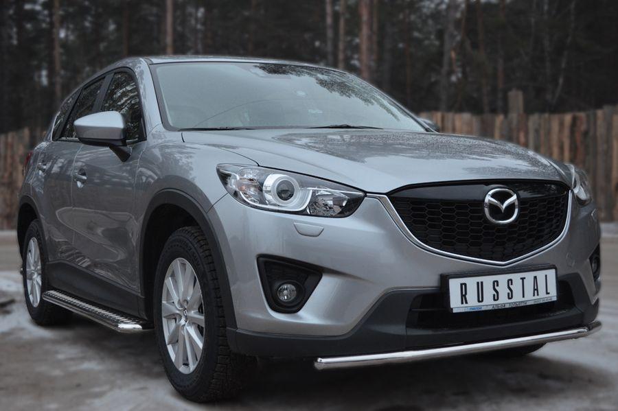 Защита переднего бампера d42 для Mazda CX-5 2011, Slitkoff M5Z-001133