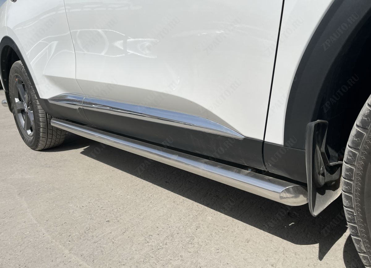 Защита штатного порога для автомобиля HAVAL F7 2022 Рестрайлинг арт. GWF7.22.32
