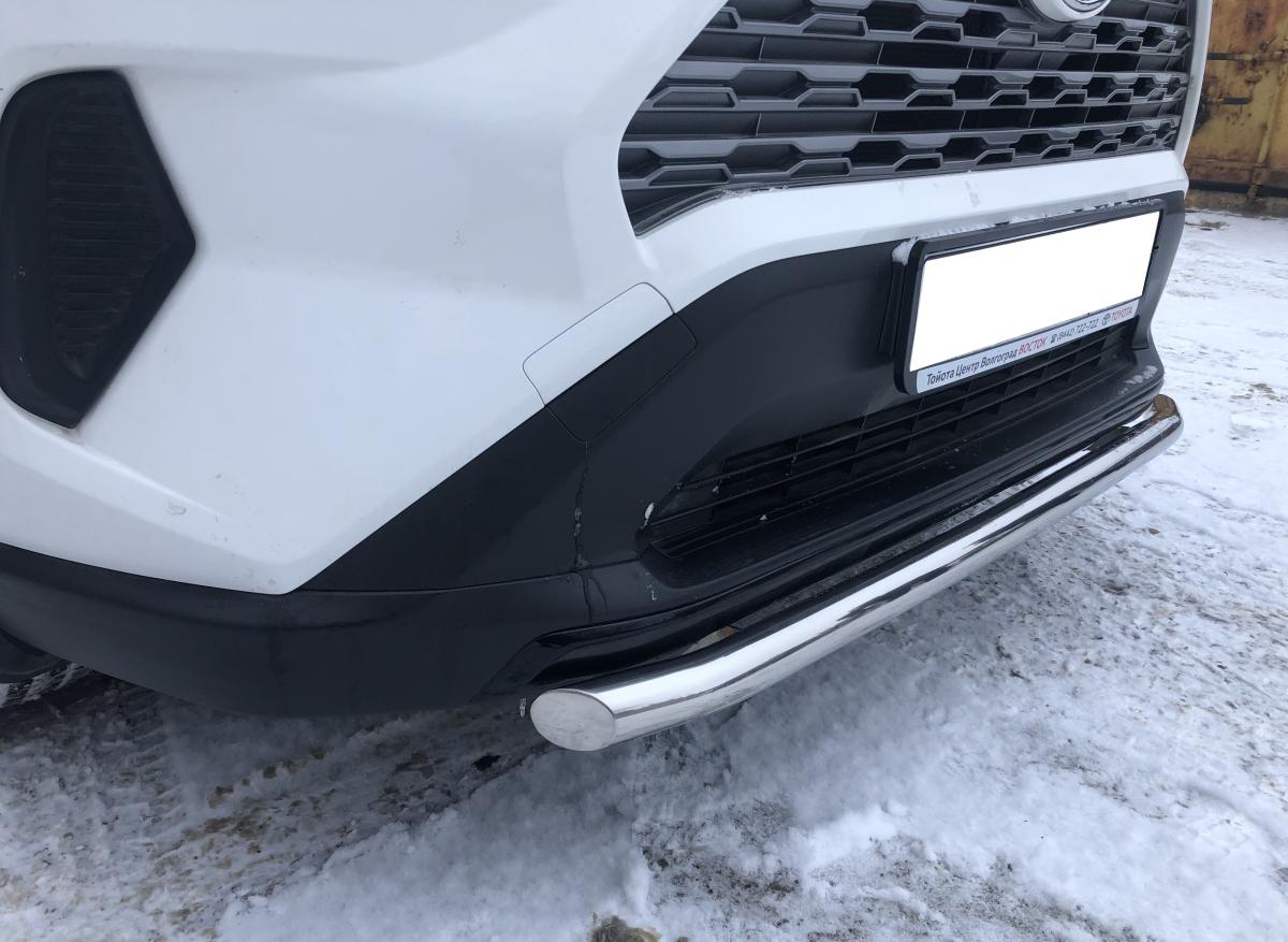 Защита переднего бампера короткая для автомобиля TOYOTA RAV4 2019 арт. TRAV.19.01