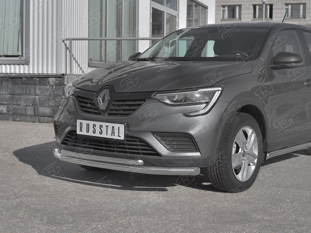 Защита переднего бампера d57 секции-d42 дуга для автомобиля Renault Arkana арт. RARZ-003311, Slitkoff