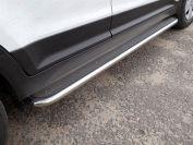 Пороги с площадкой (нерж. лист) 42,4 мм для автомобиля Hyundai Creta 2016-, TCC Тюнинг HYUNCRE16-19