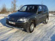 Защита передняя (овальная) 75×42 мм для автомобиля Chevrolet Niva (Bertone Edition) 2011-, TCC Тюнинг CHEVNIV12-01
