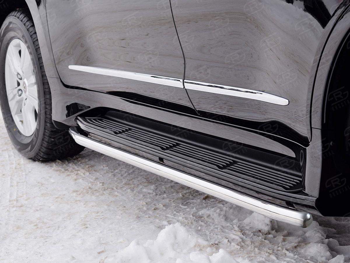 Защита порогов труба d42 вариант 3 Lexus LX570/LX450d 2015, Slitkoff LLX4T-0025193