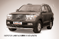 Защита переднего бампера d76 Toyota Land Cruiser 200 (2007-2012) Black Edition, Slitkoff, арт. TLC2-010BE