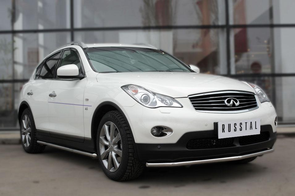 Защита переднего бампера d42 для Infiniti QX 50 2014-2016, Slitkoff IQXZ-001965