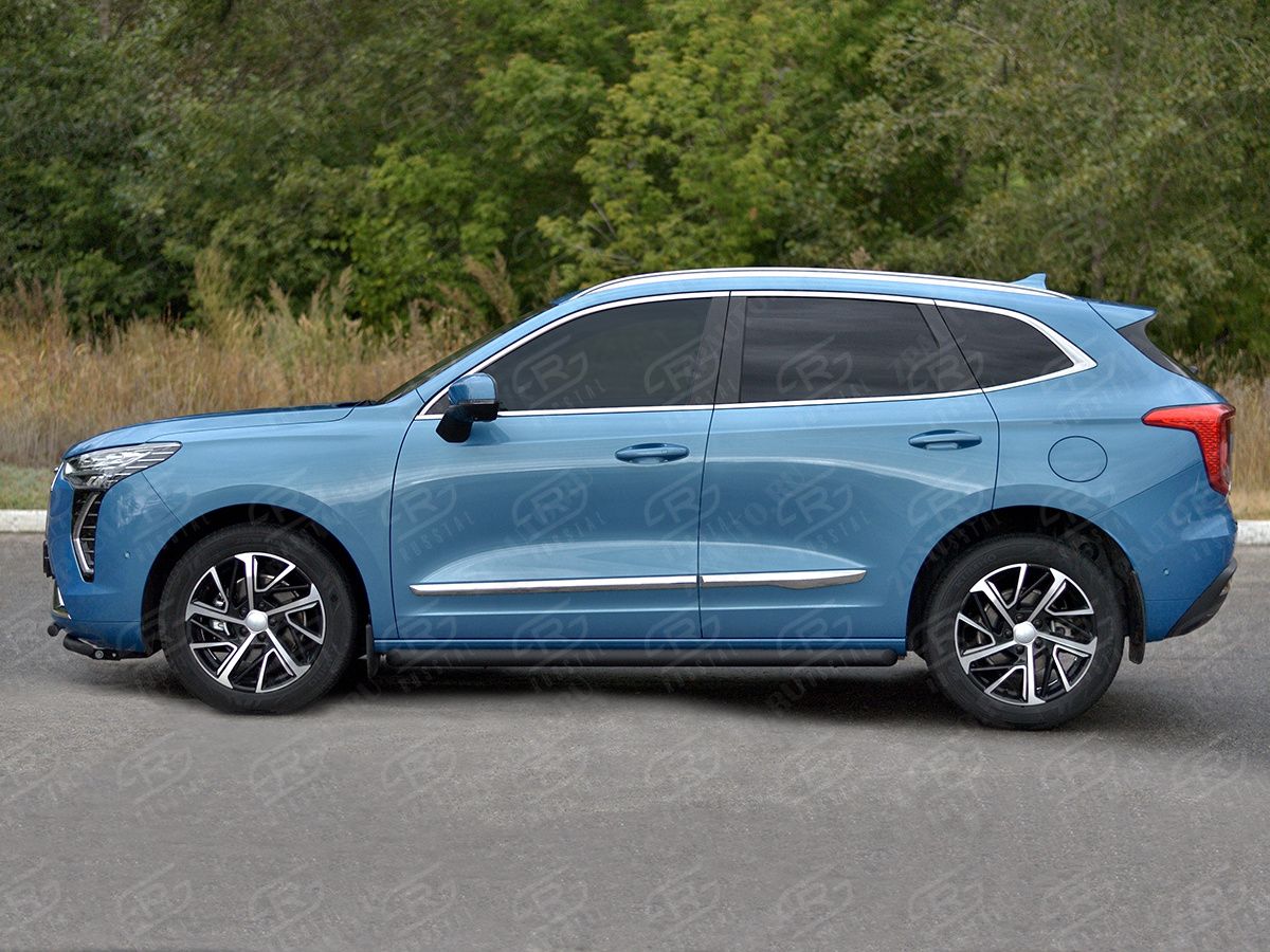 HAVAL JOLION 1.5 2WD 2021- Пороги труба d57 (вариант 1) black HJOLT-0039901CH