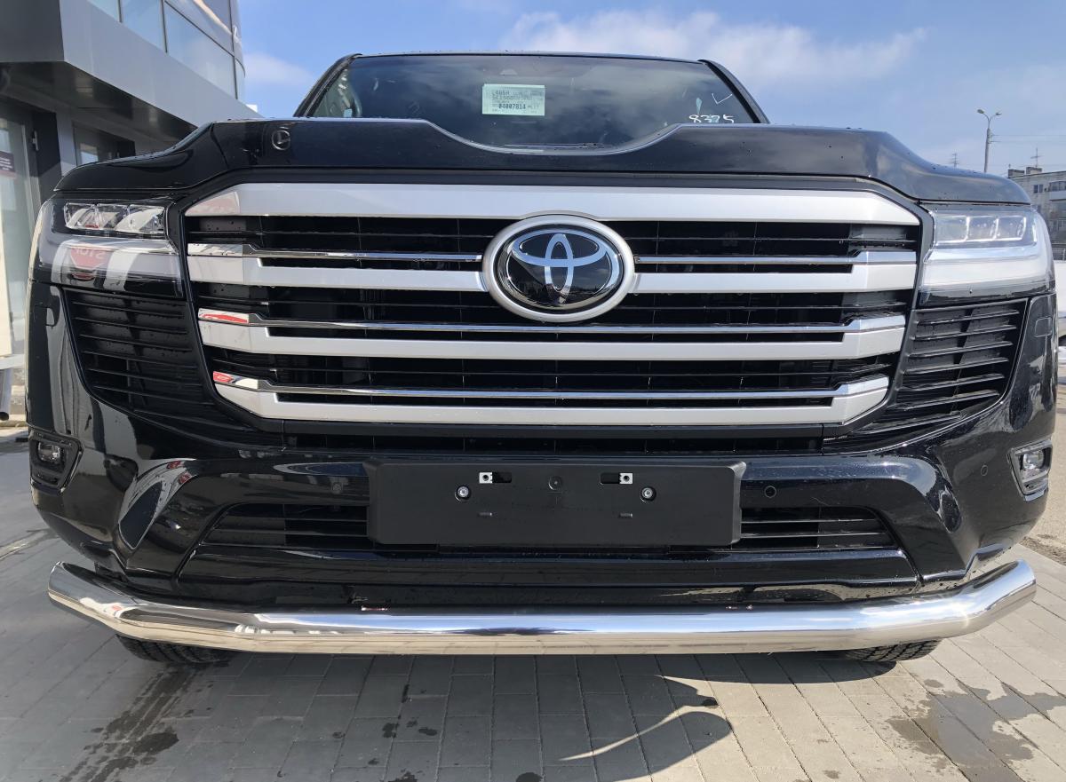 Защита переднего бампера для автомобиля TOYOTA Land Cruiser 300 2021 (Юбилейная) арт. TLC300.21.01