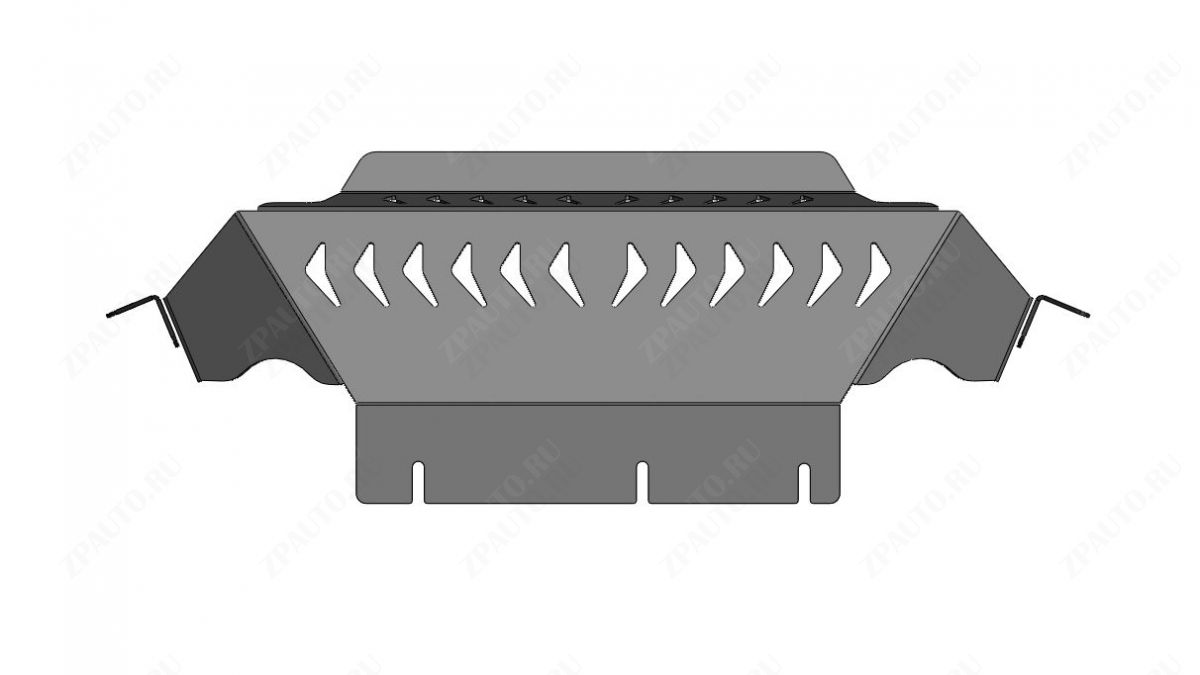 60.04ABC Защита радиатора DODGE RAM 1500 V-все, кроме V-3.6 (2018-) (Алюминий 4мм)