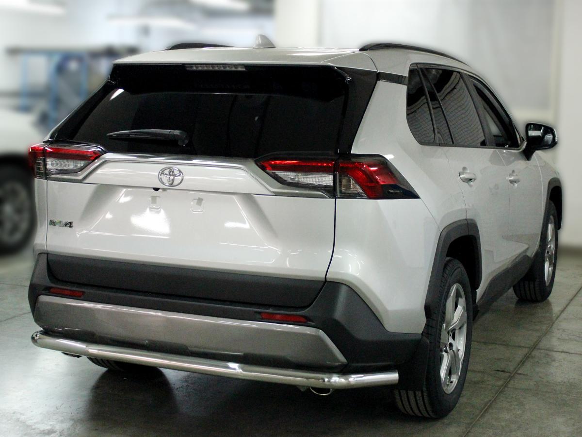 Защита заднего бампера полноразмерная d-60 для автомобиля Toyota RAV4 2019 арт. TRN19_3.1, Технотек