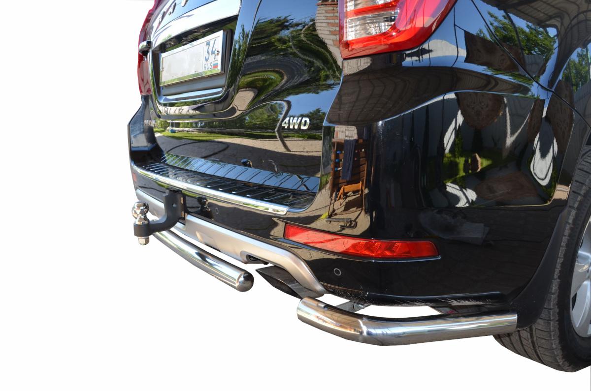 Защита заднего бампера  угловая для автомобиля Haval H9 2018 рестайлинг, Россия GWH9.18.17