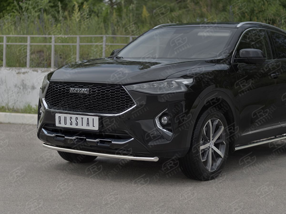 HAVAL F7X 1.5 4WD 2019-2022 Защита переднего бампера d42 секции HF7XZ-003833